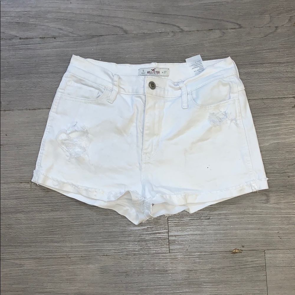 White Hollister Jean Shorts